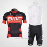 2012 Fietskleding BMC Zwart en Rood Korte Mouwen en Koersbroek