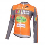 2015 Fietskleding Color Code Ml Oranje Lange Mouwen en Koersbroek