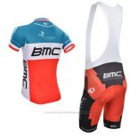 2014 Fietskleding BMC Kampioen Italie Blauw en Oranje Korte Mouwen en Koersbroek