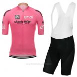 2017 Fietskleding Giro D'italie Roze Korte Mouwen en Koersbroek